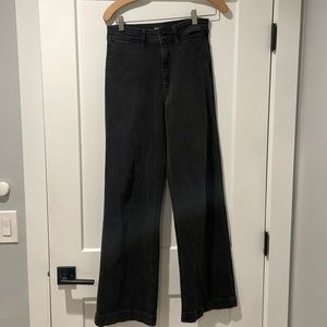 Faherty wide leg black jean